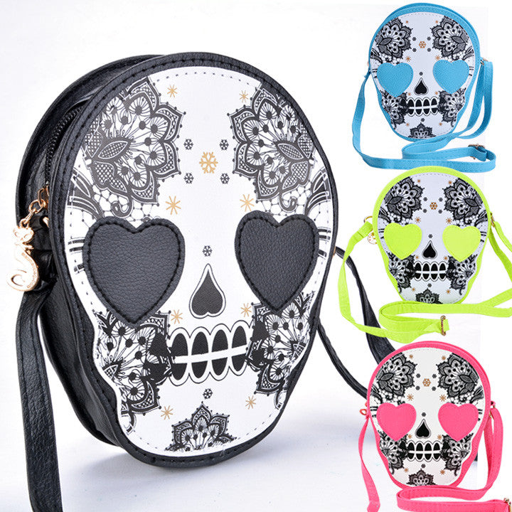 New Women's Fashion Bag Vintage Skull Bag Coin Purse Handbag Messenger Bags Shoulder Bags