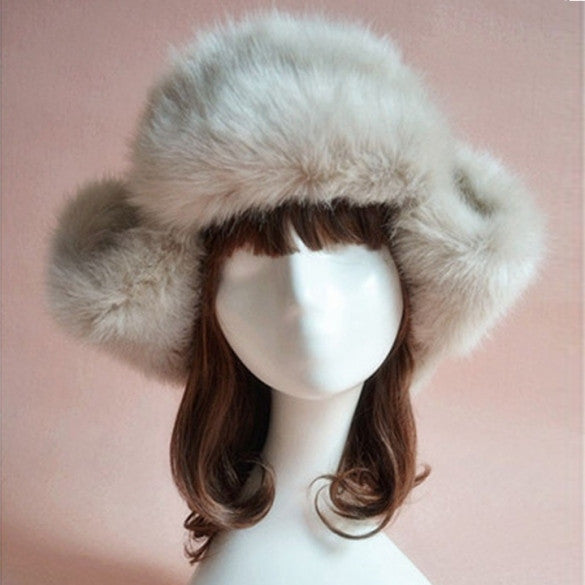 New Fashion New Faux Fur Hat Cap For Winter Fuzzy Cap