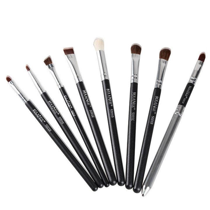 Professinal 8pcs Basic Makeup Brush Eye Brushes Set Blend Eye Shadow Angled Eyeliner Smoked