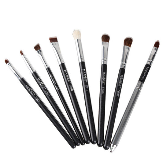 Professinal 8pcs Basic Makeup Brush Eye Brushes Set Blend Eye Shadow Angled Eyeliner Smoked