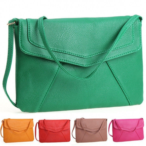 New Women Lady Envelope Clutch Shoulder Evening Handbag Tote Bag Purse 5 Colors