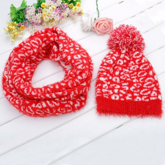 Women's Pattern Knit Winter Warm Ski Skating Cap Hat + Scarf Set