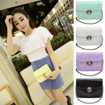 New Women's Fashion Synthetic Leather Retro Chain Shoulder Bag Cross Body Bag