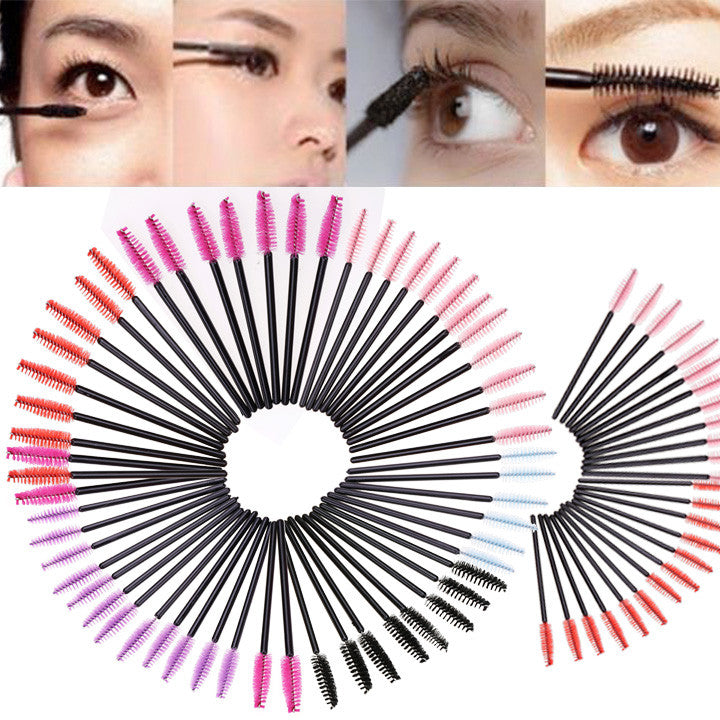 New 50PCS Disposable Eyelash Brush Applicator Makeup Cosmetic Tool For Lady