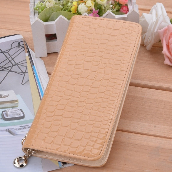 New Stylish Luxury Women's Wallet High Quality Synthetic Leather Purse Casual Long Clutch Bag With Wristlet