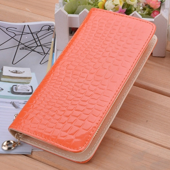 New Stylish Luxury Women's Wallet High Quality Synthetic Leather Purse Casual Long Clutch Bag With Wristlet