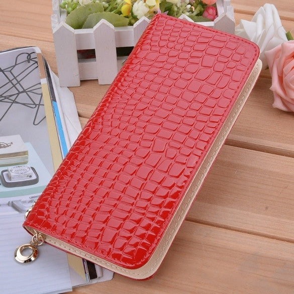 New Stylish Luxury Women's Wallet High Quality Synthetic Leather Purse Casual Long Clutch Bag With Wristlet