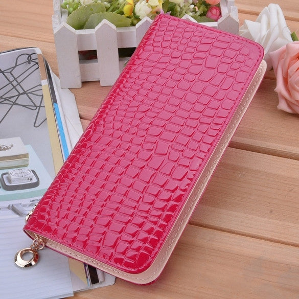 New Stylish Luxury Women's Wallet High Quality Synthetic Leather Purse Casual Long Clutch Bag With Wristlet