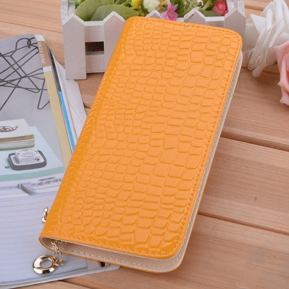 New Stylish Luxury Women's Wallet High Quality Synthetic Leather Purse Casual Long Clutch Bag With Wristlet