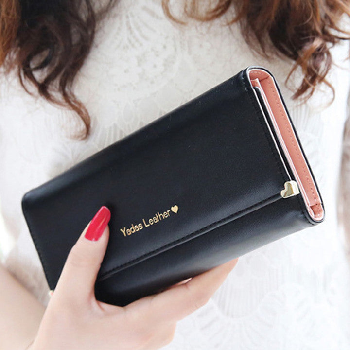 New Fashion Women's Long Wallet Button Clutch Purse Long Handbag