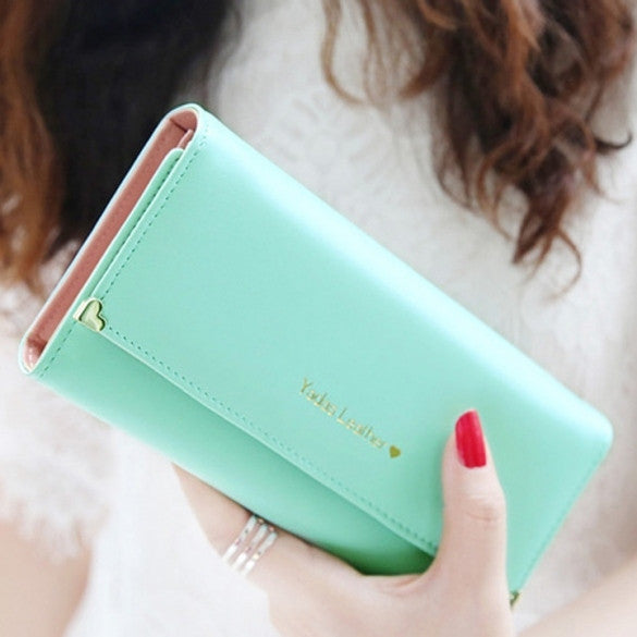 New Fashion Women's Long Wallet Button Clutch Purse Long Handbag