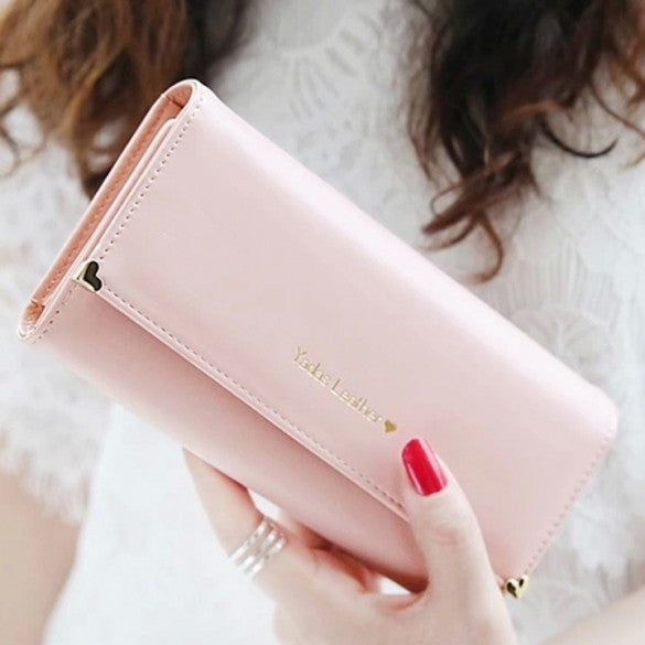 New Fashion Women's Long Wallet Button Clutch Purse Long Handbag