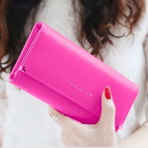 New Fashion Women's Long Wallet Button Clutch Purse Long Handbag