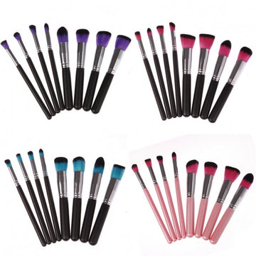 Hot 8pcs Makeup Brushes Tools Eye Shadow Brush Blush Brush Essential Kit Cosmetic Brushes Set