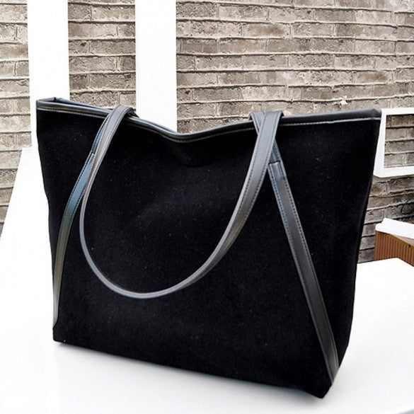 New Fashion Women Nubuck Leather Tote One Shoulder Big Bags Handbags Shoulder Bag