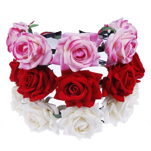 New Fashion Wedding Hair Garland Flower Hair Hoop Headband Flower Hair Accessories