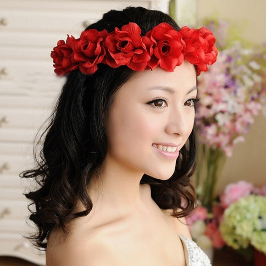 New Fashion Wedding Hair Garland Flower Hair Hoop Headband Flower Hair Accessories