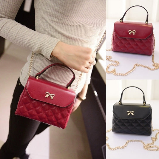 Hot Fashion Women Synthetic Leather Plaid Flap Bag Hasp Closure Shoulder Bag Casual Party Small Handbag