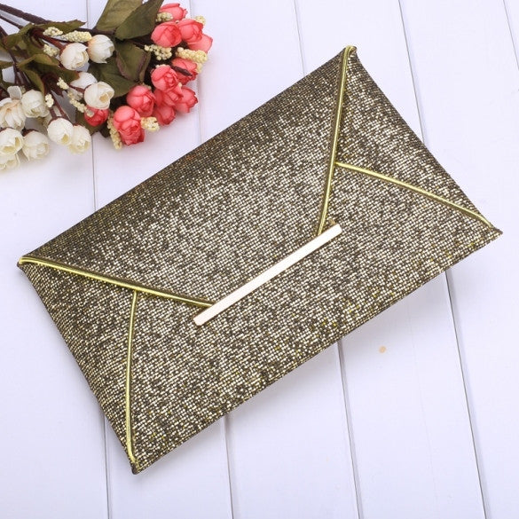 New Fashion Women Sequins Elegant Bag Envelope Bag Clutch Evening Handbag