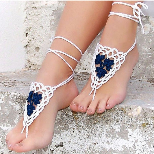 Hot Fashion Stylish Women Lady Barefoot Sandals Crochet Feet Ankle Anklet Chain