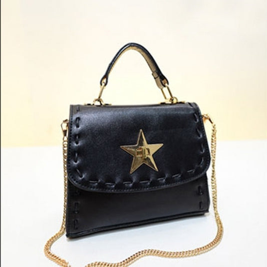 Fashion Korean Style Pure Color String Pentagram Lock Catch Waterproof Cross Bag