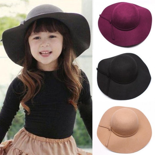 Hot Fashion Retro Kids And Mum Wear Wide Brim Sun Beach Cap Hat