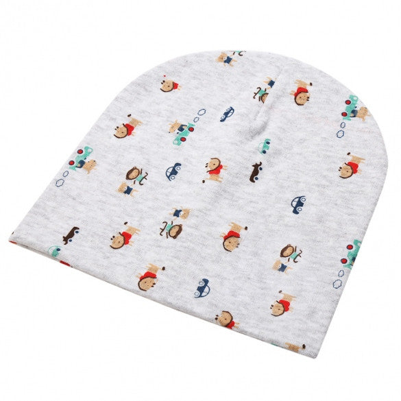 Fashion Infant Newborn Baby Unisex Hats Cute Lovely Print Beanies Cap Hat With Bib