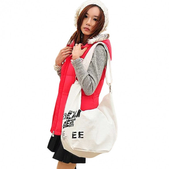 New Fashion Women Irregular Print Canvas Bag Cross Body School Bag Casual Satchel Shoulder Bag