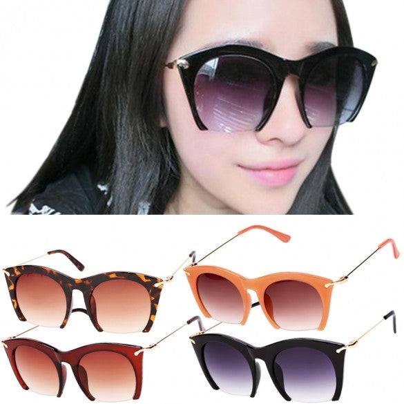  Korean Unisex Retro Large Half-frame Sunglasses