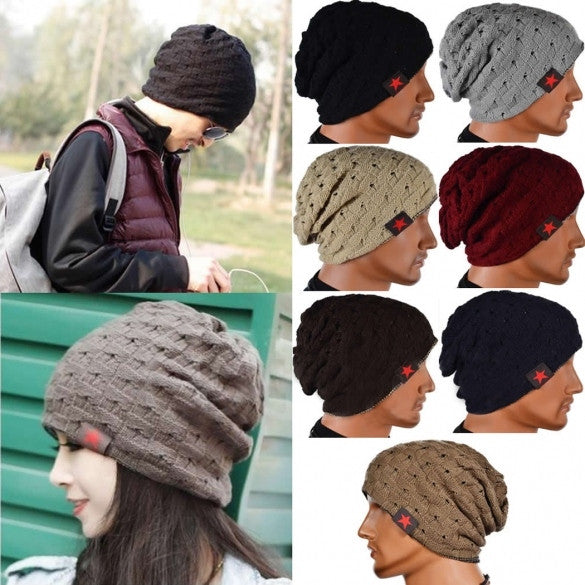 Hot Sale Unisex Cool Hollow Out Wool Knit Autumn Winter Warm Beanie Cap