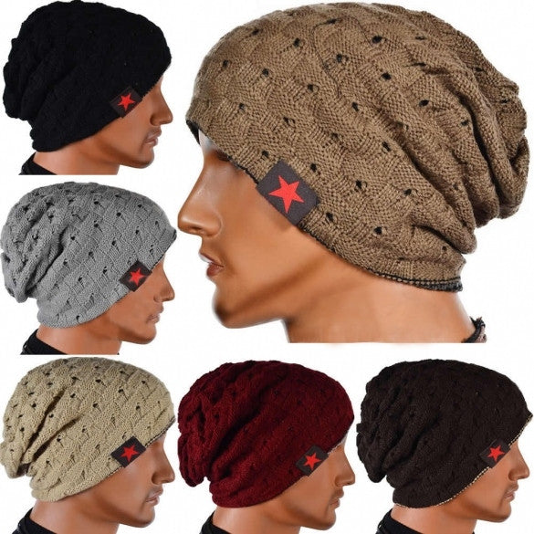 Hot Sale Unisex Cool Hollow Out Wool Knit Autumn Winter Warm Beanie Cap