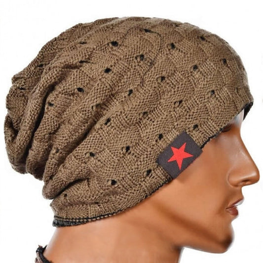 Hot Sale Unisex Cool Hollow Out Wool Knit Autumn Winter Warm Beanie Cap