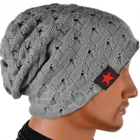 Hot Sale Unisex Cool Hollow Out Wool Knit Autumn Winter Warm Beanie Cap