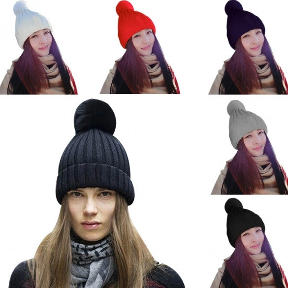 New Fashion Lady Women's All-match Crochet Knitted Curl Beanie Hat Cap