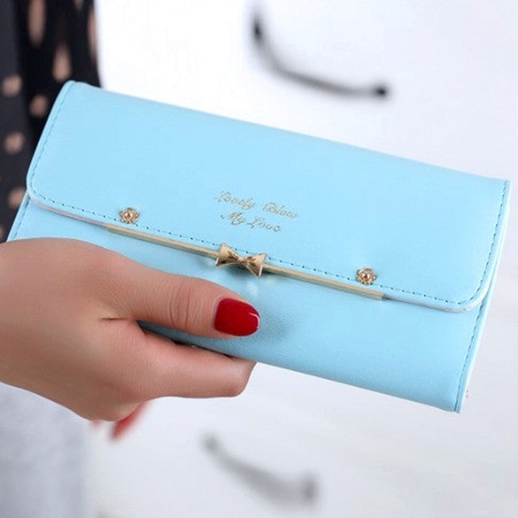 New Fashion Women Elegant PU Leather Weave Design Long Wallet Purse