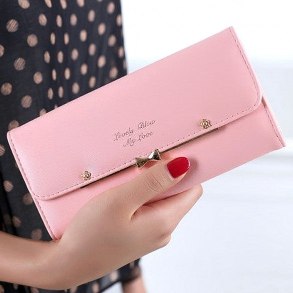 New Fashion Women Elegant PU Leather Weave Design Long Wallet Purse