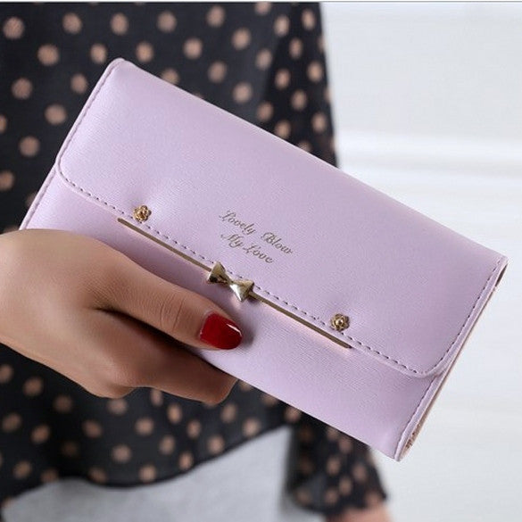 New Fashion Women Elegant PU Leather Weave Design Long Wallet Purse