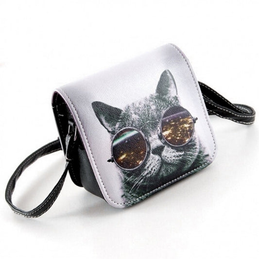 Women Fashion Mini Cute Animal Pattern Adjustable Strap Handbag Flap Bag Shoulder Bags