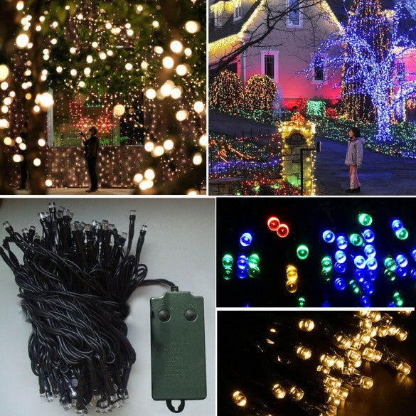 New 10M 72 LED Outdoor Light Christmas String Fairy Wedding Party String Battery Lamp Light