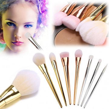 Pro Metal Techniques Brush Facial Blush Foundation Cosmetic Makeup Brush Tool