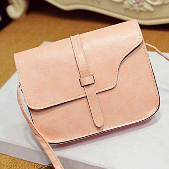 Women Fashion Retro Synthetic Leather Mini Solid Handbag Cross Body Shoulder Bags