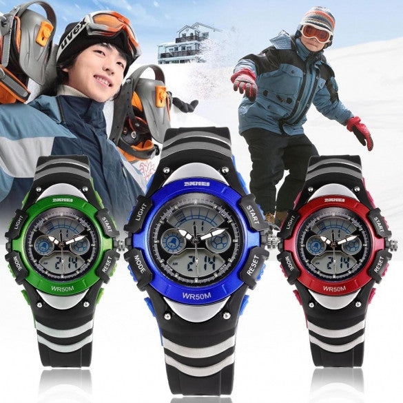 Fashion Multifunctional Watch LED Digital Dial Quartz Wristwatch Student Sport Watch