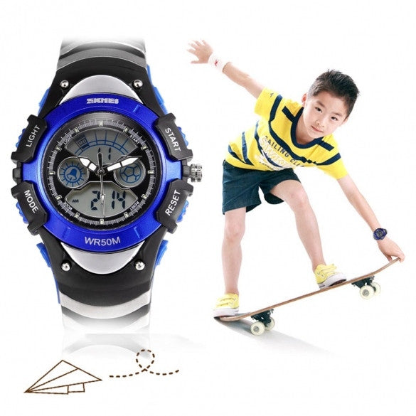 Fashion Multifunctional Watch LED Digital Dial Quartz Wristwatch Student Sport Watch