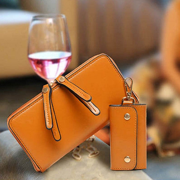 Fashion Women's Synthetic Leather Shoulder Bag + Messenger Bag + Bag + Wallet 4 Sets