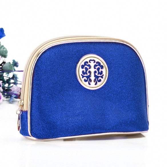 Women Portable Travel Bling Bling Zipper Cosmetic Makeup Bag Toiletry Case