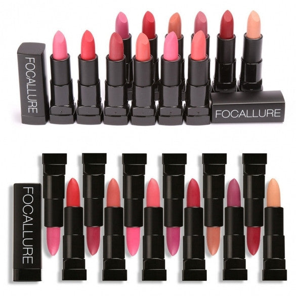 12 Colors Matte Lipsticks Makeup Cosmetic Smudge Proof Long-lasting Lip Stick
