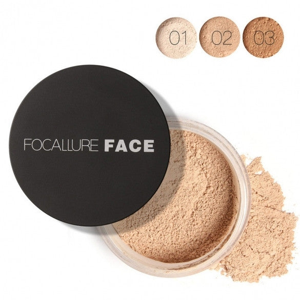 Women Face Cosmetic Beauty Pro Powder Loose Powder Waterproof Skin Finish Powder 3 Colors