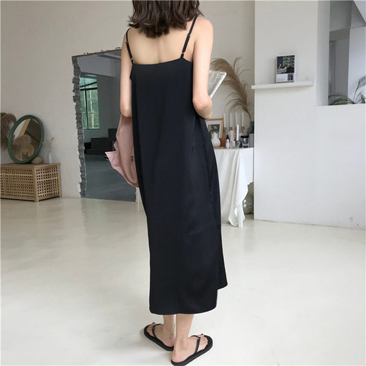 Sexy Women Maxi Dress Loose Sleeveless Dresses V-Neck Sling Long Party Dress