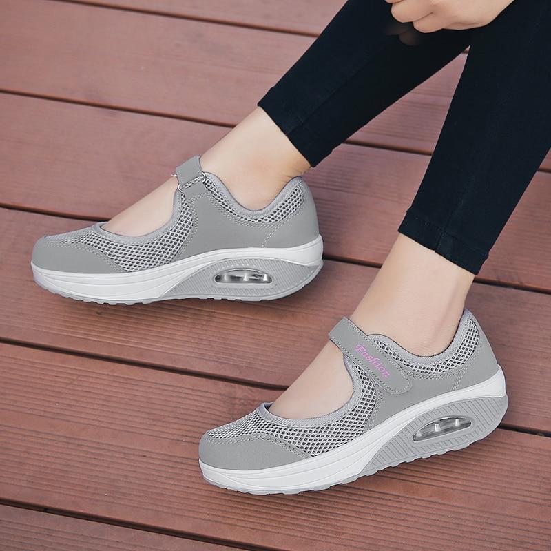 Casual鑱紹reathable Slip On Sneakers Flats