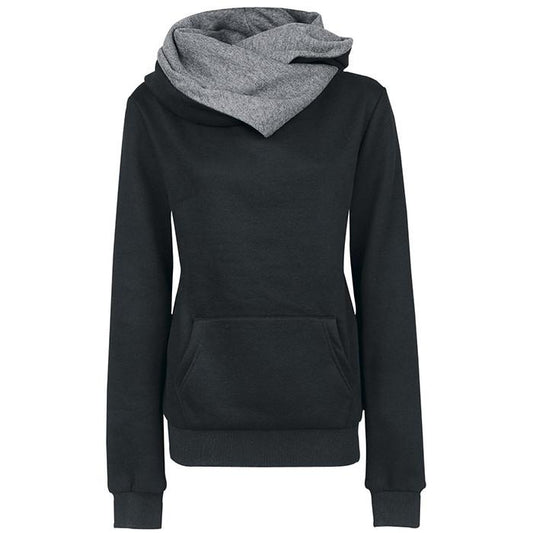 Stylish High Neck Long Sleeves Cotton Hooded Coat